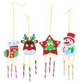 thumbnail image 1 of 4 Pcs Winter Set Outdoor Wind Chimes Diy Felt Set Diy Santa Wind Chime Winter Hanging Ornament, 1 of 4