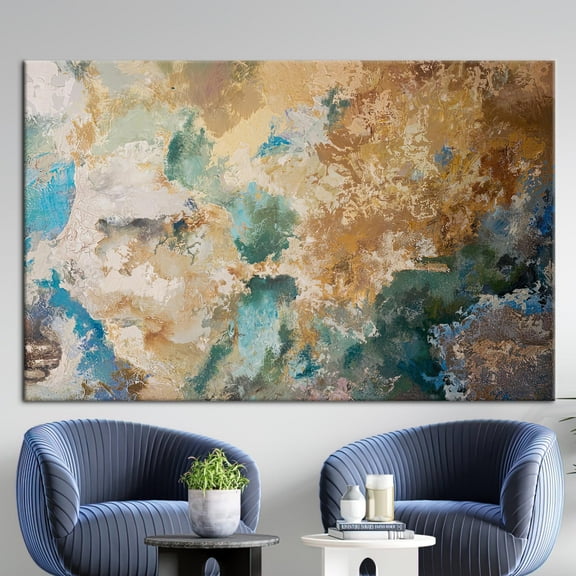 Modern Printed, Brown Tones Canvas, Brown Wall Decor, Earth Tone Printed Canvas, Modern Abstract Canvas Art, Earth Tones Canvas, Canvas Wall Decor - Rolled Canvas