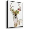 thumbnail image 3 of Holiday Deer I - Framed Gallery Wrapped Holiday Canvas - 27 x 41 - Black Frame, 3 of 8