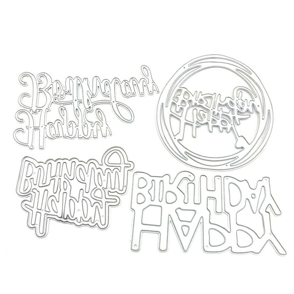 SIEYIO Happy Birthday Cutting Dies Metal Die Cuts Template for Kid Birthday Card Making