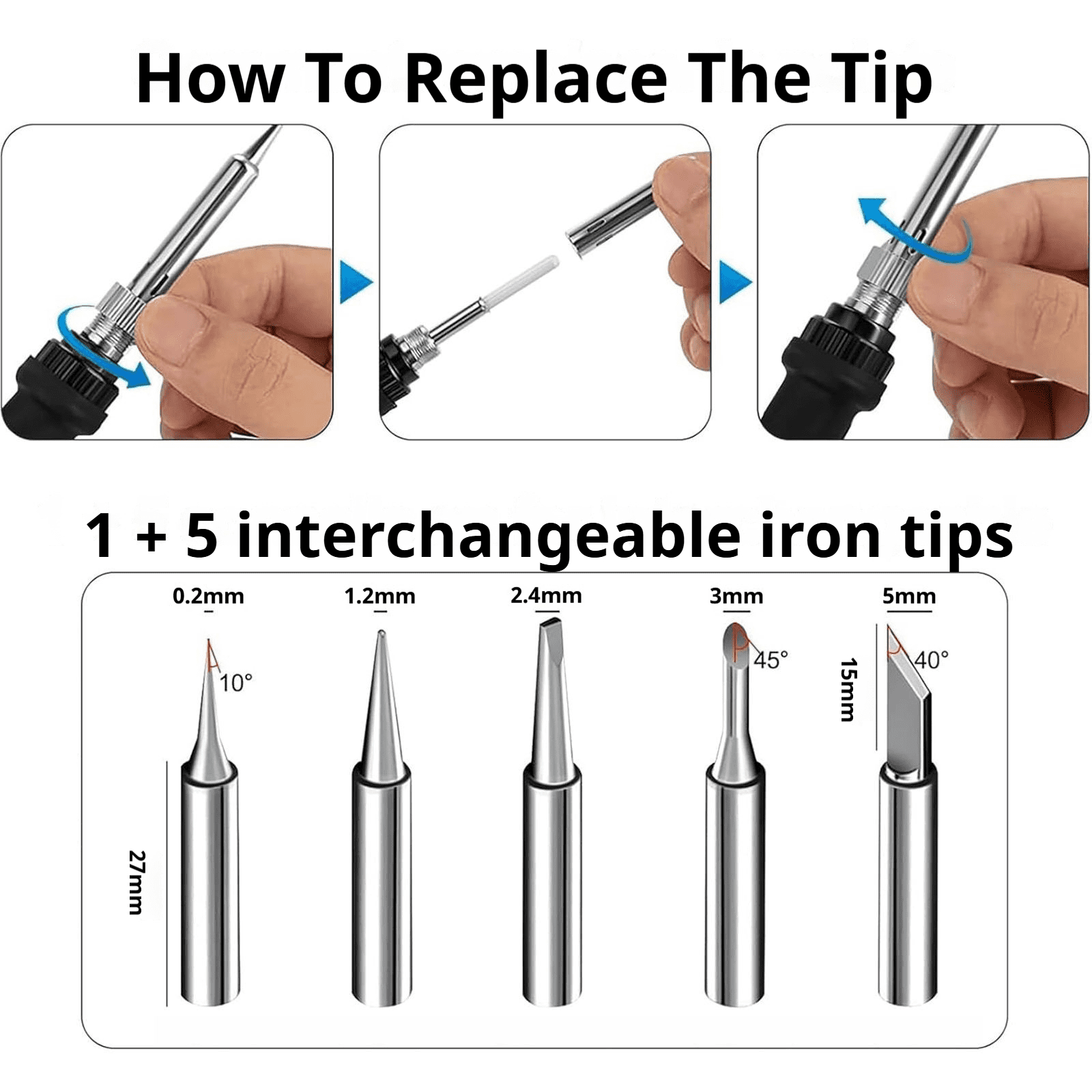 80W Adjustable Soldering Iron Set with LCD Display – Temperature Range 180-500°C, Includes Desoldering Pump, 5 Soldering Tips, and Soldering Iron Stand – Ideal for Electronic Repairs DIY Projects