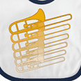 thumbnail image 4 of Inktastic Trombone Line Boys or Girls Baby Bib, 4 of 4