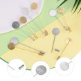 thumbnail image 2 of Uxcell 60 Pack Flat Round Tray Lapel Pin, DIY Corsage Pins 1.97", Silver Tone, 2 of 6