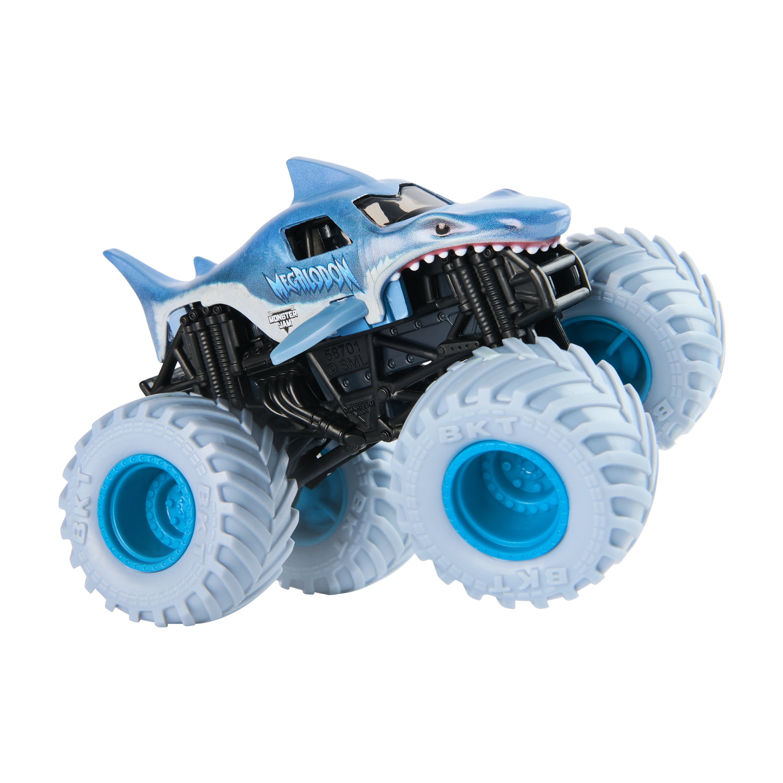 Monster Jam, Official Earth Shaker Vs. Megalodon Die-Cast Monster Trucks, 1:64 Scale, Kids Toys for Boys Ages 3 and up