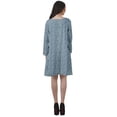 thumbnail image 5 of Moomaya Rayon Flared Dress For Womens Long Sleeve Printed V-Neck Casual Beach Dress For Girls, 5 of 7