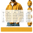 thumbnail image 6 of GUZOM Mens Stand Collar Fleece Jacket,Full Zip Loose Fit with Zipper Pockets,Yellow,Size S, 6 of 6