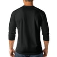 thumbnail image 5 of Nestiefly 3/4 Sleeve Shirt Men Summer Solid Color Henley Neck Baseball T-Shirts Casual Loose Fit Tees Baseball T-Shirt Black 2XL, 5 of 8