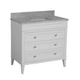 thumbnail image 3 of Eleanor 36" Bathroom Vanity with White Cabinet and Carrara Marble Top, 3 of 6