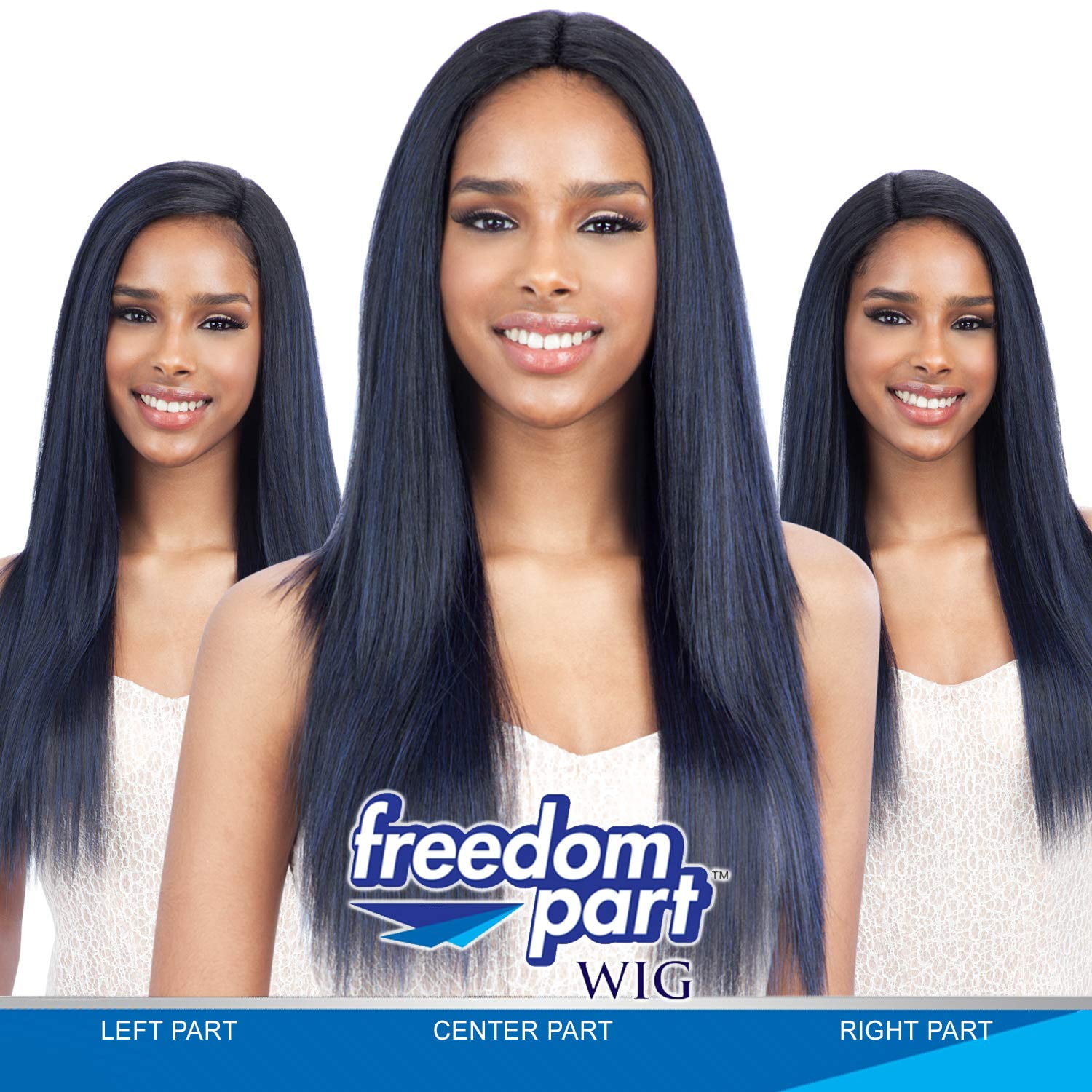 FREEDOM PART 101 (1B Off Black) - FreeTress Equal Synthetic Full Wig
