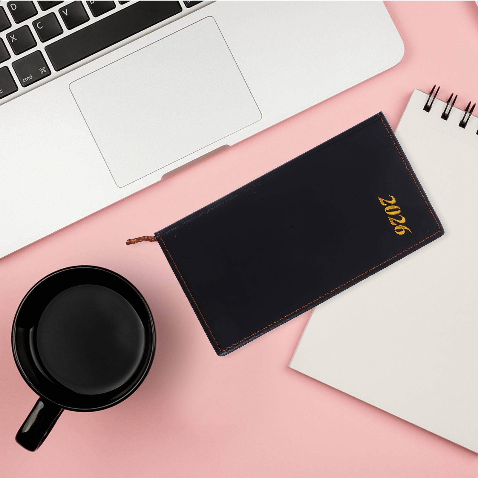 CTIRCHIU Black Planner Organizer Notebook with Notes Section for Weekly and Monthly Work Scheduling and Time Management