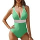 thumbnail image 2 of WILLBEST Traje de Baño de Manga Larga Para Mujer, Traje de Baño Para Mujer, Cuello En V, Monokini, Cintura Elástica, E Ropa de Playa Para Fiesta En La Piscina, Verano, 2 of 5