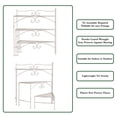 thumbnail image 4 of Plant Stand  3-Tier Indoor or Outdoor Folding Spiral Stair Wrought Iron Home and Garden Display with Staggered Shelves by Pure Garden (Antique White), 4 of 7