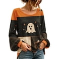 thumbnail image 2 of Stamzod Fall Tops for Women Lantern Long Sleeve Dressy Casual Blouses Fashion Womans Loose Halloween Shirt, 2 of 4