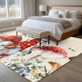 thumbnail image 4 of 5'x7' Area Rugs, Red Mushroom Gnomes Indoor Outdoor Area Rug for Living Room Bedroom, Spring Botanical Eucalyptus Leaves Washable Bathroom Rugs Kitchen Floor Carpet Mats Home Decor Aesthetic, 4 of 8