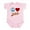 Petal Pink, variant on CafePress - Peace Love Bacon Symbology Infant Bodysuit - Baby Light Bodysuit, Size Newborn - 24 Months