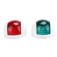 thumbnail image 1 of Lot de 2 feux de signalisation LED rouges et verts, étanches, pour navigation de bateau, 12 V, 24 V, blanc, 1 of 4