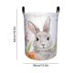 thumbnail image 3 of Cesta de almacenamiento para ropa sucia de Pascua con asas, plegable, para decoración del hogar, ropa de fiesta, juguetes, organizadores, cestas de Pascua, ideas de regalo, cesta de lino., 3 of 6