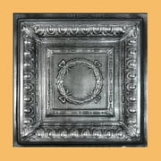 Asiago Antique Silver Black PVC Ceiling Tiles for Drop in Grid System (10 pack)