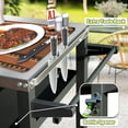 thumbnail image 5 of 3-Shelf Outdoor Grill Table, Grill Cart Outdoor with Wheels, Pizza Oven and Food Prep Table, Blackstone Table with Stainless Steel Tabletop, Grill Stand for Blackstone Griddle for Outside Bbq, 5 of 7