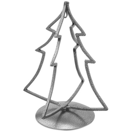12 Black Tone Iron Metal 3D Christmas Tree Ornament Stand 12 Black Tone Iron Metal 3D Christmas Tree Ornament Stand