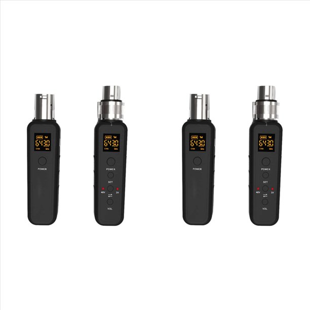 2X Convertidor de Micrófono Inalámbrico Uhf Transmisor Receptor Xlr para Micrófono Adaptador Receptor Transmisor de Guitarra 540-590Mhz