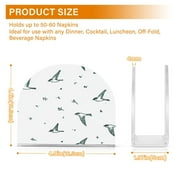 Flying Birds Pattern Thick U Shape Acrylic Napkin Holder Non Slip Space Saving for Kitchen