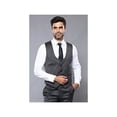 thumbnail image 4 of Men 3pc European Vested Suit WESSI by J.VALINTIN Extra Slim Fit JV26 Dark gray, 4 of 9