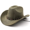 thumbnail image 2 of Western Cowboy Hat For Outdoor Adventure Travel Riding And Country Style Craftsmanship With Curved Brim And Timeless Appeal, 2 of 3