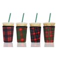 thumbnail image 1 of Baxendale Fundas De Café Helado Para Tazas De Bebidas Frías - Paquete De 4 Fundas Reutilizables De Neopreno Para Bebidas Heladas Para Bebidas Frías Y Calientes Compatible Con Starbucks Dunkin Y Más, 1 of 1