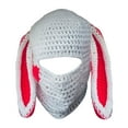 thumbnail image 1 of Winter Warm Knit Hoodwith Rabbit Ears for Adults Suitable for Seasonal Outdoor Activities and Everyday Comfort, 1 of 3
