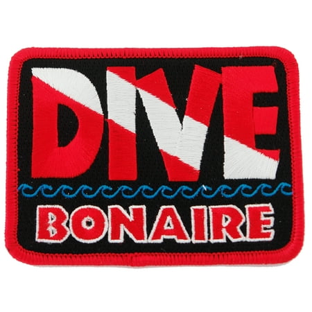 Dive Bonaire Embroidered Iron-on Scuba Diving (Best Time To Visit Bonaire For Diving)