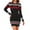 Black, variant on Fiaer Christmas Sweater Dress for Women Funny Graphic Crew Neck Plus Size Trendy Long Sleeve Casual Knitted Clothing Red XL