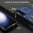 thumbnail image 6 of for Samsung Galaxy S22 Ultra Case with Upgraded Sliding Camera Lens Cover and Strong Magnetic Kickstand - Military-Grade Shockproof Protective Phone Case 6.8" for Men Women Girls - Blue, 6 of 14