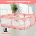 thumbnail image 5 of babyeap Baby Playpen,50x50 Inch Baby Playards for Babies and Toddlers,Fence Baby Play Yards for Indoor & Outdoor with Breathable Mesh,Pink, 5 of 7