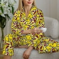 thumbnail image 6 of Honeii Chicken Cartoon print Women's Pajama Sets Long Sleeve Button Down Sleepwear Nightwear Soft Pjs Lounge Sets-X-Large, 6 of 7