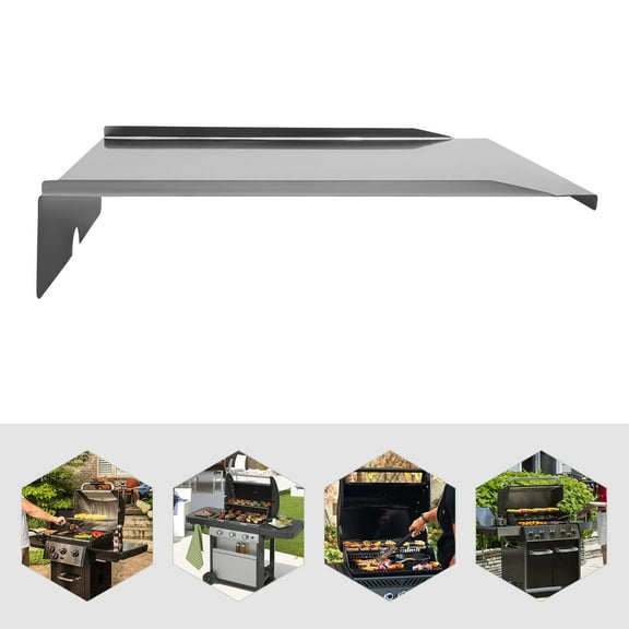 Wildnix Drip Pan Heat Baffle and Grease Drip Tray Liners Kit for Griller, Stainless Steel Construction, 6 Reusable Aluminum Foil Liners Included