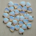 thumbnail image 2 of K-KED Wholesale 50pcs Natural Opal Stone Heart Pendant Bead for Delicate Jewelry Making 20mm, 2 of 3