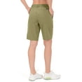 thumbnail image 4 of Little Donkey Andy Women's 10 Inch Bermuda Lightweight Quick Dry Shorts Stretch Golf Hiking Travel Olive Green Heather M, 4 of 6