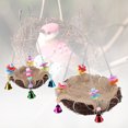 thumbnail image 3 of Flmtop Parrot Swing with Bell Hanging Rattan Bite-resistant Bird Perch Toy for Pet, 3 of 9