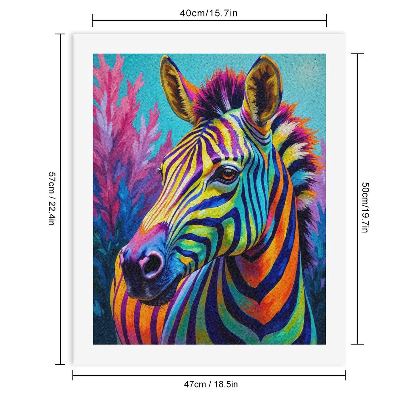Paint By Numbers Kit for Adults Beginner - DIY Colorful Vibrant Abstract Art Canvas Painting Kits for Adults, Frameless Paint By Number for Adults for Home Wall Decor 16x20 Inch