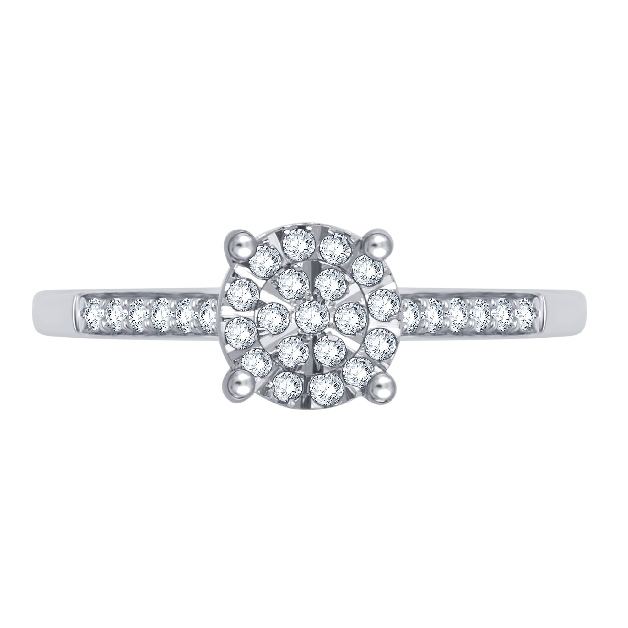 Forever Bride 1/5 Carat T.W. Diamond Sterling Silver Composite Bridal Set (J, I3)