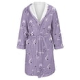 thumbnail image 4 of Jindong Robes en Peluche pour Femmes Robe en Polaire Longue Chaude Peignoir de Bain Veste de Détente Imprimée Robe de Confort Robes pour Femmes, 4 of 5