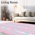 thumbnail image 2 of ODIKA 4'x6' Machine Washable Non-Slip Area Rug, Enchanted Forest Icicle Tree Skirt with Magical Branch Design High Traffic Rug with Pad, Pink, 740869, 2 of 8