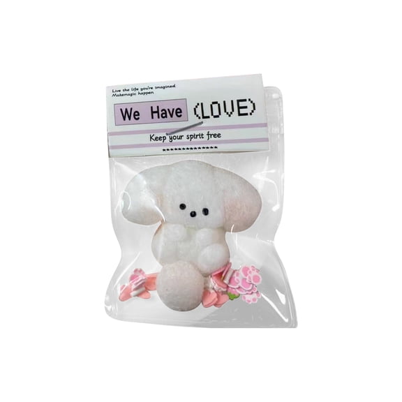 Bisitoy 1Pc Squeeze Toys Cute Dog Shape for Easter Basket Stuffers Squeeze Toys for All (White)