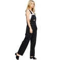 thumbnail image 2 of Revolt Plus Size Women's Juniors Baggy Straight Leg Overalls (14, Black), 2 of 4
