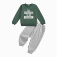 thumbnail image 6 of NOLDARES Toddler Baby Boy Winter Clothes 2-Piece Cartoons Graphics Long Sleeve Sweatshirt Tops Elastic Waist Pants Set Fall Outfit Clothing(Green,12-18 M), 6 of 6