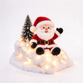 thumbnail image 2 of 2026 Christmas Santa’s Snowy Staircase Lighted Railing Decor with Soft Snowy Base and Cute Santa Figurine, for Farmhouse Living Room Stairwell Christmas Holiday Decor, 2 of 4