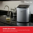 Magic Chef 27 lb. Capacity Portable Countertop Ice Maker, Silver (Bullet Ice)