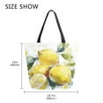 thumbnail image 5 of Open Top Canvas Tote Bag with Zipper Reusable Shopping Bag 13.5x15" Roomy Carryall Watercolor Lemon, 5 of 9