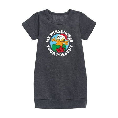 

Garfield - My Presence Is Your Present - Toddler And Youth Girls Fleece Dress